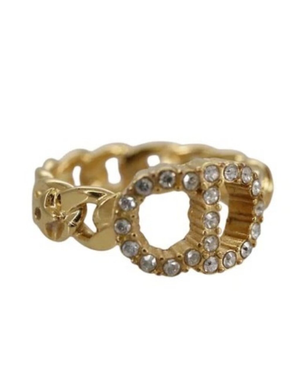 Christian Dior Ring metal Gold Auth yk16507